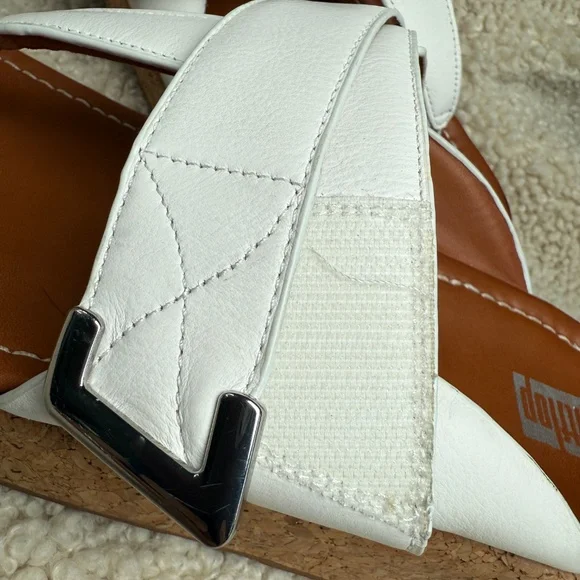 Fitflop Remi Adjustable Toe-Thongs Urban White Leather Size US 08 - Picture 10 of 15
